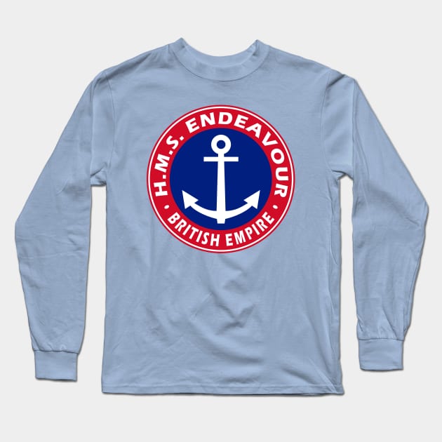 HMS Endeavour Long Sleeve T-Shirt by Lyvershop